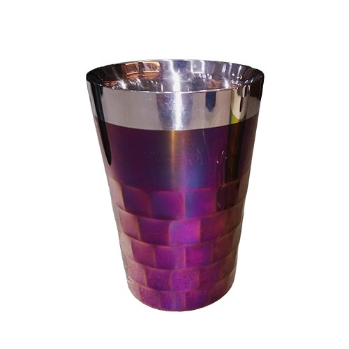 (日)YUKIWA 不鏽鋼雙層威士忌杯-有色 