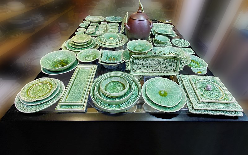 進口瓷JMS餐具組-景德鎮綠釉