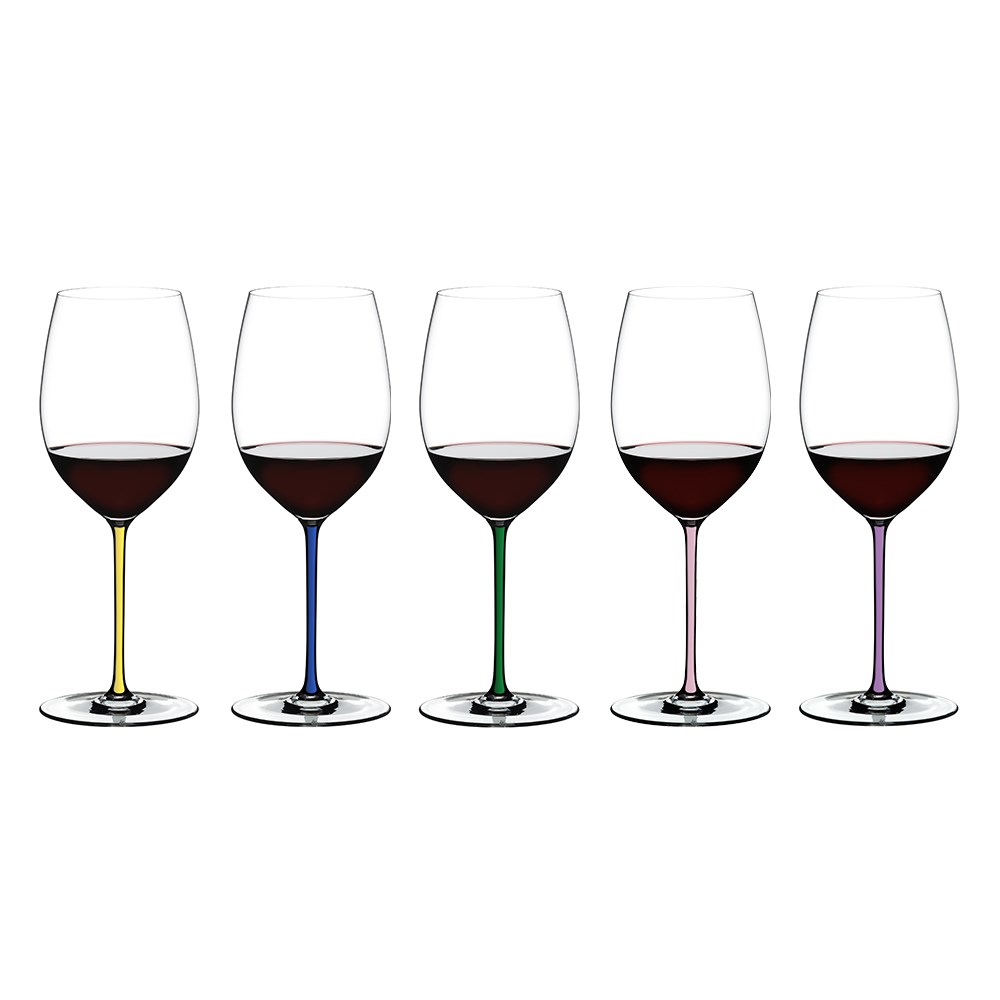 Riedel 彩色杯梗 Fatto A Mano系列 Cabernet/Merlot 卡本內/梅洛 紅酒杯  625ml