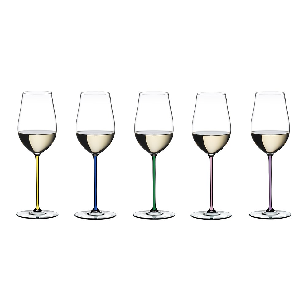Riedel 彩色杯梗 Fatto A Mano系列 Riesling/Zinfandel 麗絲玲/金粉黛 白酒杯 395ml