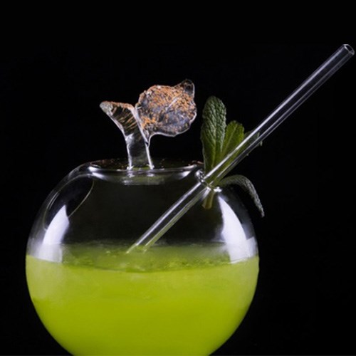  進口造型玻璃杯-蘋果