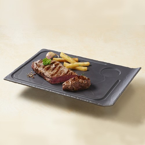 REVOL BASALT 系列餐盤 -牛排盤弧形邊緣33cm