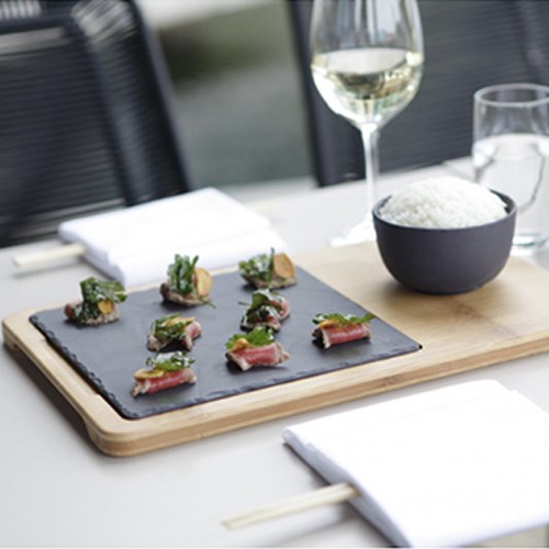 REVOL BASALT 系列餐盤 -SQ 盤子+碗的內襯托盤 - BASALT