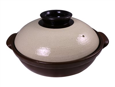 【日本製】粉引砂鍋9號-附蓋