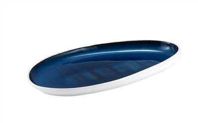 Abyssos 進口磁亞光藍白水滴盤 32.5 cm