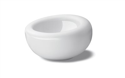 Ninfa 進口磁無光亮白美食碗 長14 cm