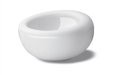Ninfa 進口磁無光亮白美食碗 長17 cm