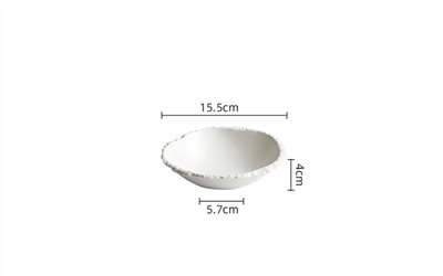 進口磁6吋岩石紋尖角碗