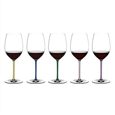 Riedel 彩色杯梗 Fatto A Mano系列 Cabernet/Merlot 卡本內/梅洛 紅酒杯  625ml