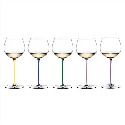 Riedel 彩色杯梗 Fatto A Mano系列 Oaked Chardonnay 橡木夏多內 白酒杯 620ml